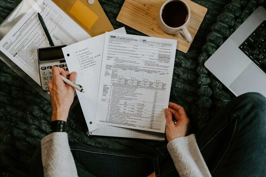 financial documents on table
